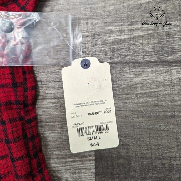 St. John's Bay Button Up Long Sleeve Flannel Shirt Size S - Picture 2 of 5